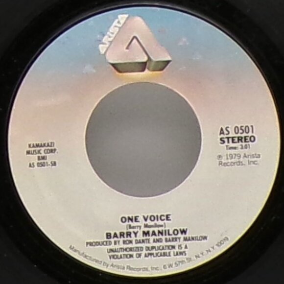 I Don't Want To Walk Without You/One Voice by Barry Manilow 45 - Picture 6 of 6